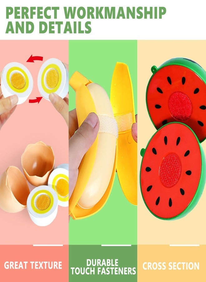 BAODLON 100 Pcs Play Food Set for Kids Kitchen, Pretend Food Toy for Toddlers Age 1-3, Plastics Cutting Fake Food/ Fruit/ Vegetable Accessories with 2 Baskets, Birthday Gifts for 2 3 4 5 Years Old Boys Girls - Image 5